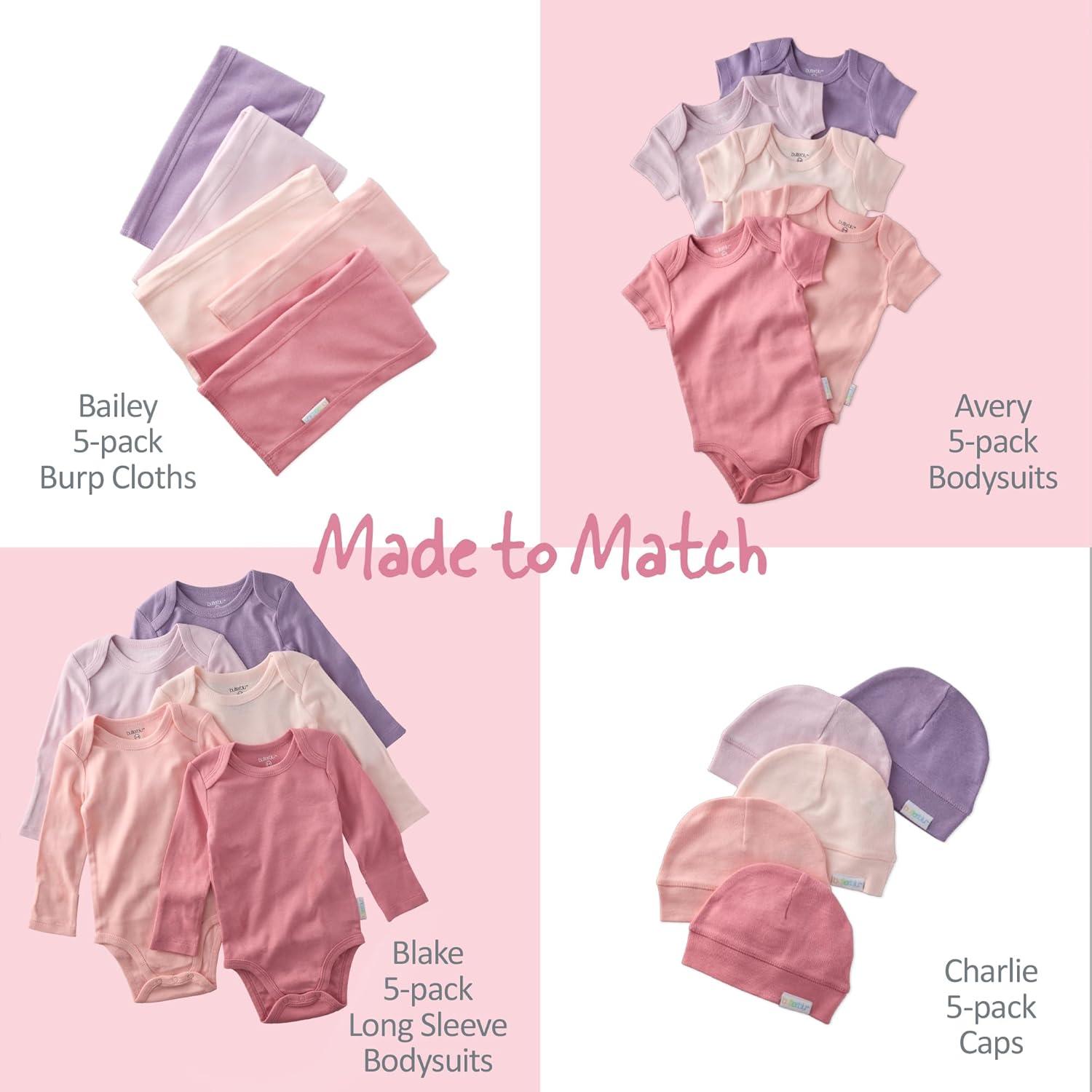 imageSam 5Pack Sleeveless Bodysuits 100 Organic Cotton Baby Clothes for Boys and GirlsPink