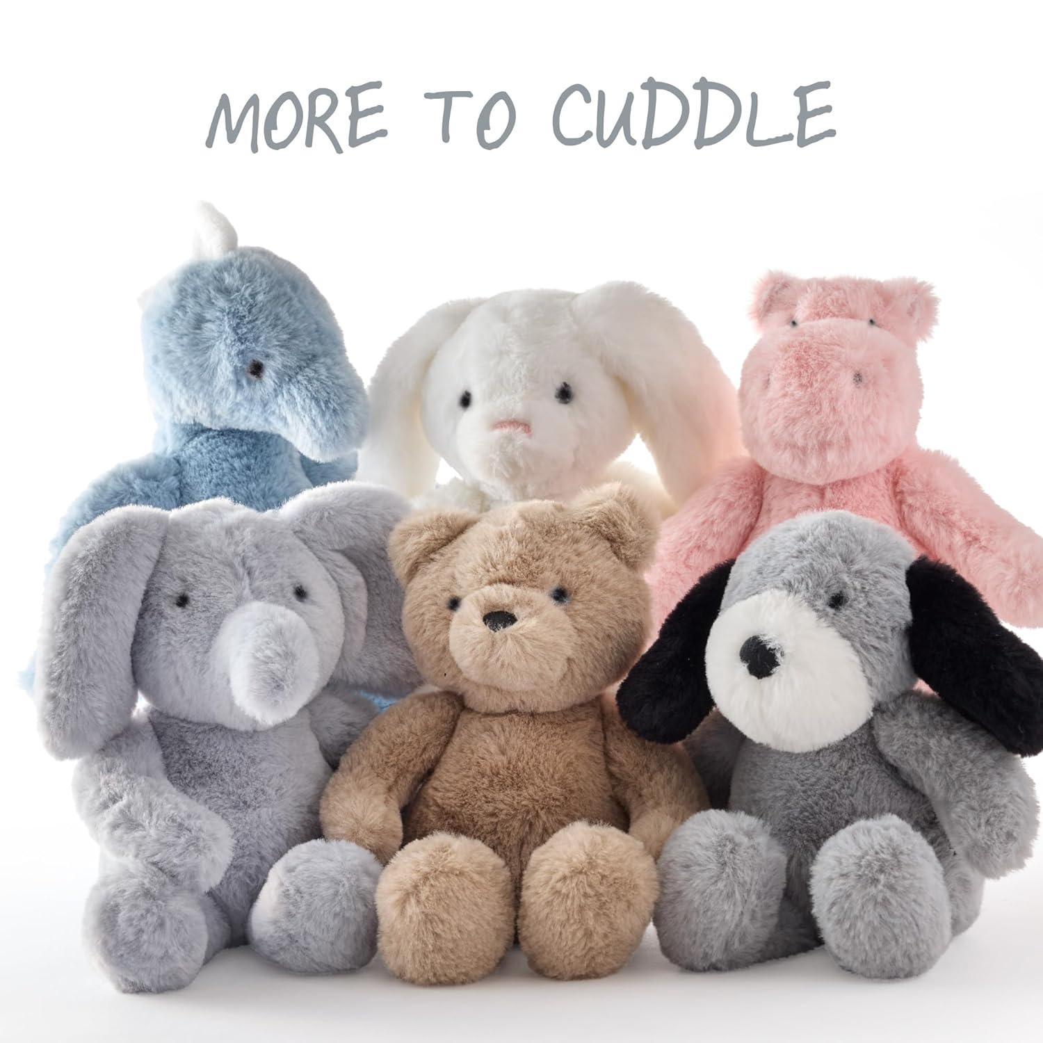 imageButterblu Snuggle Buddy Stuffed Animal Soft Plushie 10 inches Plush Toy Sustainable Gift for Newborn Infant and Baby Deano The Dino One SizePiper The Puppy