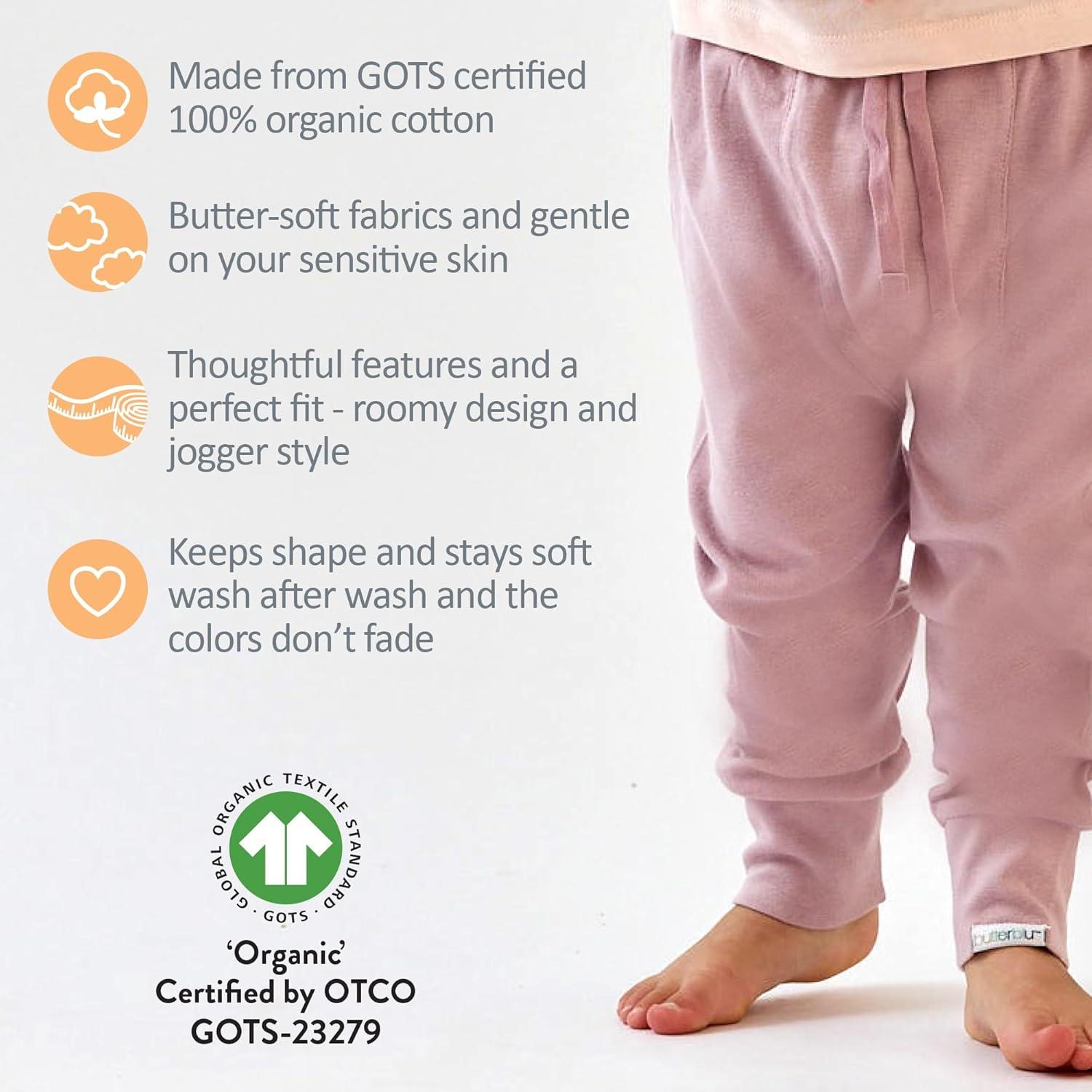 imageJordan 4Pack Jogger Baby amp Toddler Pants 100 Organic Cotton Bottoms for Boys amp GirlsSunny