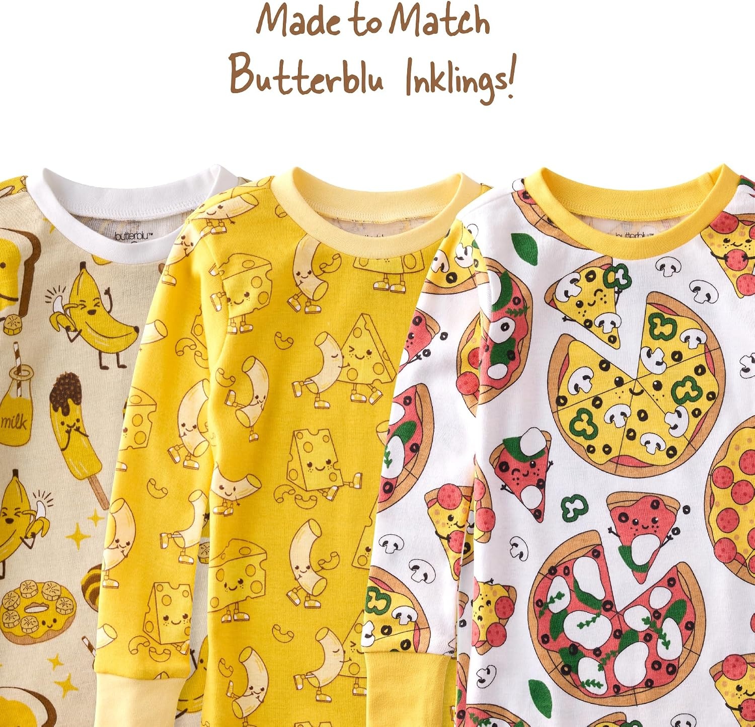 image:imageButterblu Zen Snugfit 2Piece Pajamas 100 Organic Cotton Long Sleeve GOTS Certified Organic Cotton for Baby and Toddler Boys Girls Soft Machine WashablePeeling Good