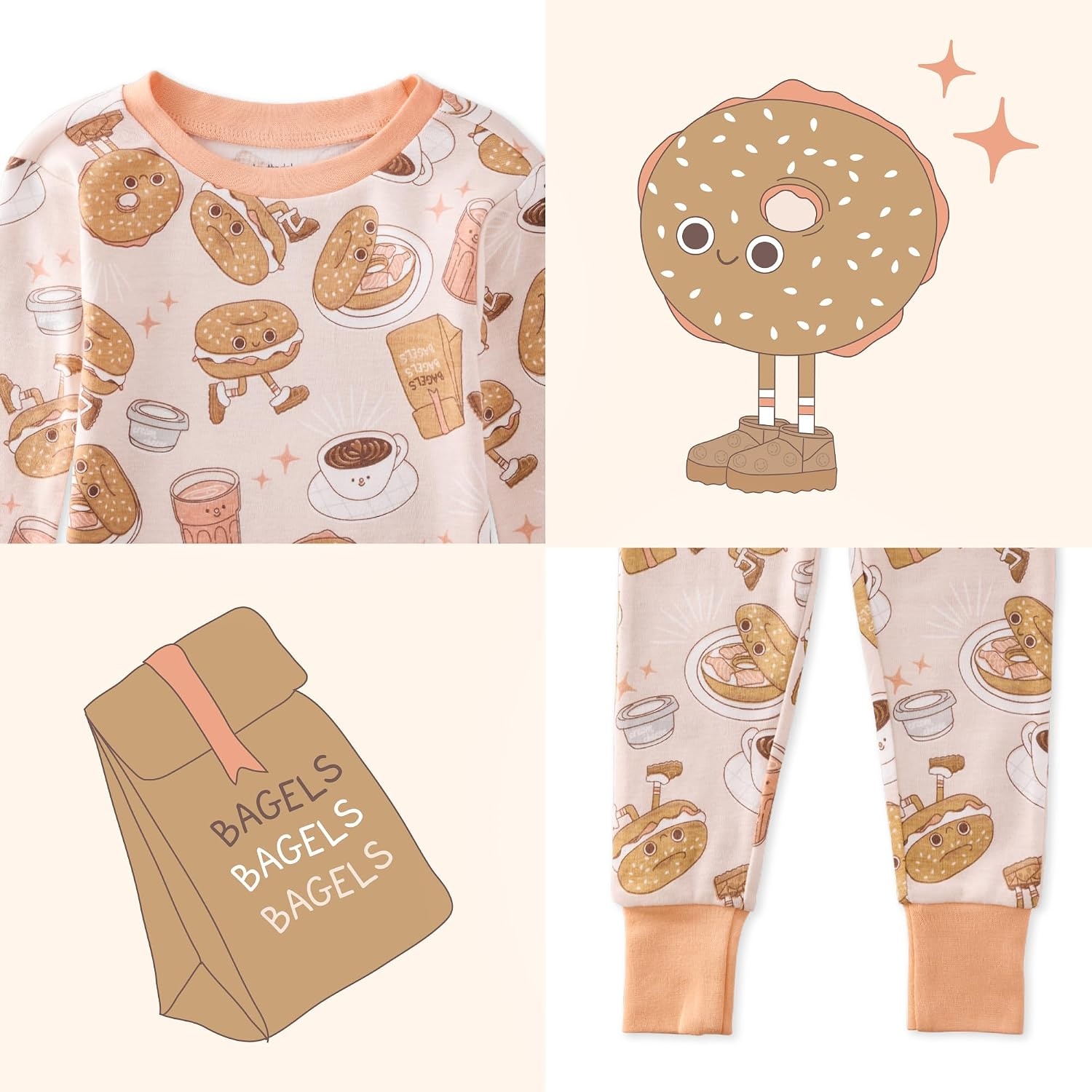 image:imageButterblu Zen Snugfit 2Piece Pajamas 100 Organic Cotton Long Sleeve GOTS Certified Organic Cotton for Baby and Toddler Boys Girls Soft Machine WashableSchmear