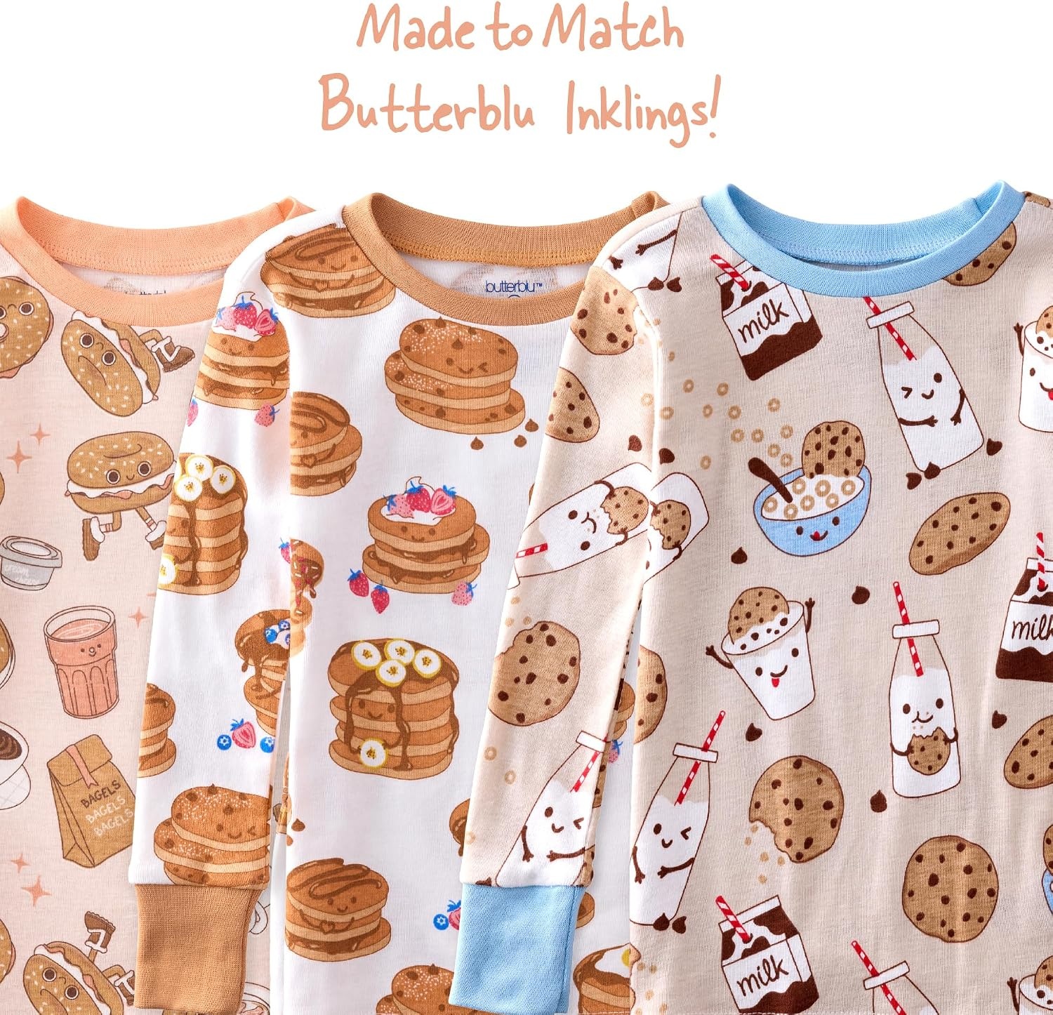 image:imageButterblu Zen Snugfit 2Piece Pajamas 100 Organic Cotton Long Sleeve GOTS Certified Organic Cotton for Baby and Toddler Boys Girls Soft Machine WashableSchmear
