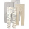 Butterblu Layla – Leggings, 4 Pack Organic Cotton Pants for Girls(Seafoam Camo)