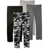 Butterblu Layla – Leggings, 4 Pack Organic Cotton Pants for Girls(Stone Camo)