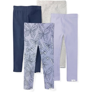 Butterblu Layla – Leggings, 4 Pack Organic Cotton Pants for Girls(Frost Flutter)