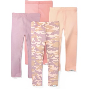 Butterblu Layla – Leggings, 4 Pack Organic Cotton Pants for Girls(Sorbet Camo)