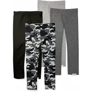 Butterblu Layla – Leggings, 4 Pack Organic Cotton Pants for Girls(Stone Camo)