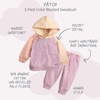 Butterblu Patch 2-piece Colorblock Hoodie and Jogger Set Organic Cotton
