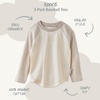 Butterblu Rookie 3-Pack 100% Organic Cotton Long Sleeve Baseball T-Shirt(Natural)