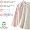 Butterblu Rookie 3-Pack 100% Organic Cotton Long Sleeve Baseball T-Shirt(Pink Sunrise)
