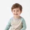 Butterblu Rookie 3-Pack 100% Organic Cotton Long Sleeve Baseball T-Shirt(Seafoam)