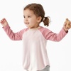 Butterblu Rookie 3-Pack 100% Organic Cotton Long Sleeve Baseball T-Shirt(Sorbet)