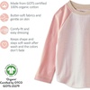 Butterblu Rookie 3-Pack 100% Organic Cotton Long Sleeve Baseball T-Shirt(Sorbet)