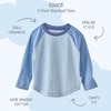 Butterblu Rookie 3-Pack 100% Organic Cotton Long Sleeve Baseball T-Shirt(Terra)