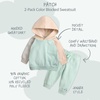 Patch 2-piece Colorblock Hoodie and Jogger Set Organic Cotton